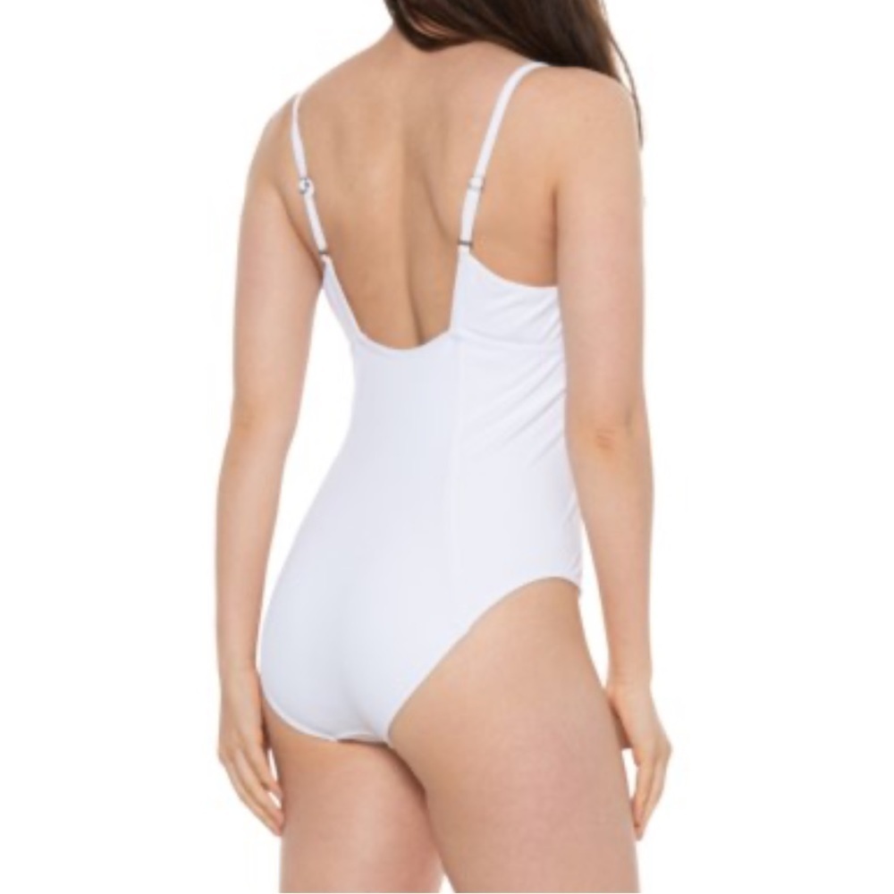 NWT ANDIE The Havana One-Piece Swimsuit - Built-In Bra white ribbed XL - Picture 4 of 6